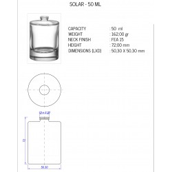 Solar 50 ml Spray Black Tie Cap