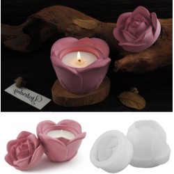 Silicone Mold for Candle jars Rose