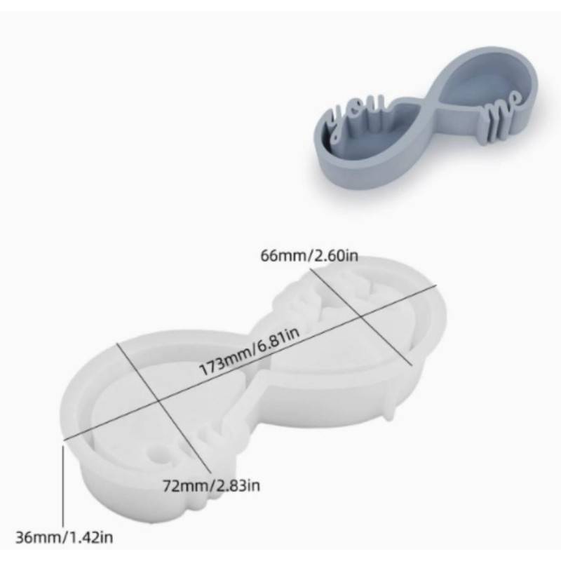 Silicone Mold for Candle jars You and Me