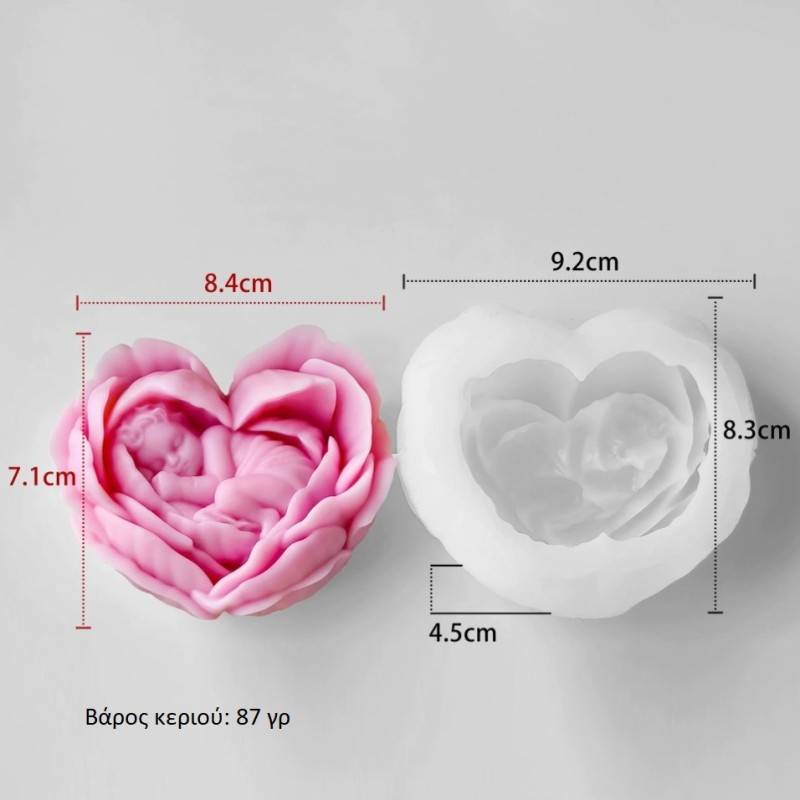 Καλούπι σιλικόνης Μωράκι στην Καρδιά