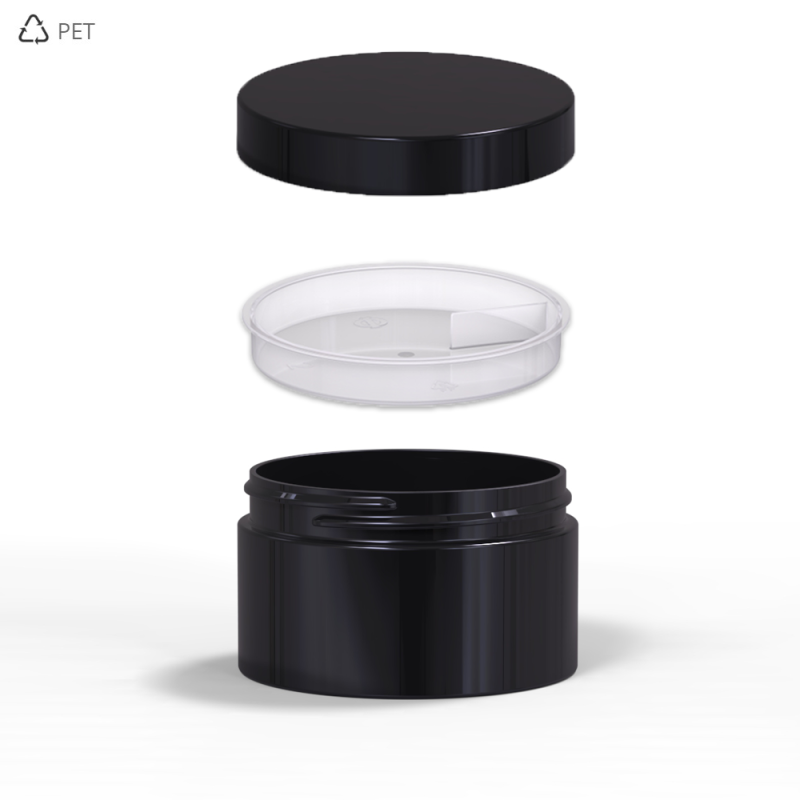 PET Βάζα Πλαστικά Μαύρα 250 ml