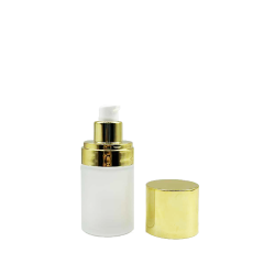 Glass Bottle Airless Matte Gold 15 ml
