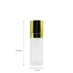Γυάλινα Airless Ματ Φιαλίδια Χρυσή Αντλία 30 ml