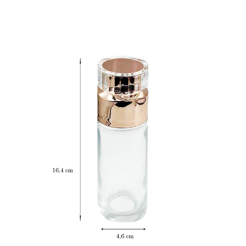 Rose Glass Lotion Bottle 100ml
