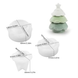 Καλούπι σιλικόνης Για Βάζο Κεριου με καπάκι Xmas Tree