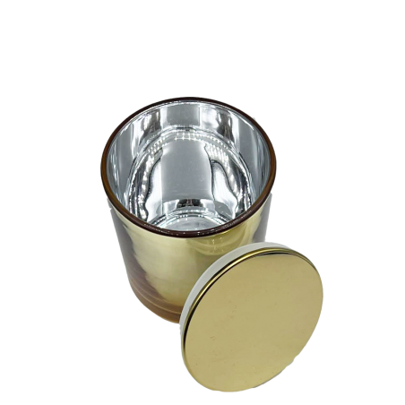 Βάζο Για Κερί Χρυσό με Ασημί Εσωτερικό 250 ml