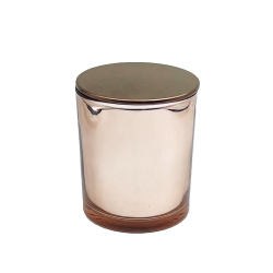 Βάζο Για Κερί Ροζ Χρυσό με Ασημί Εσωτερικό 250 ml