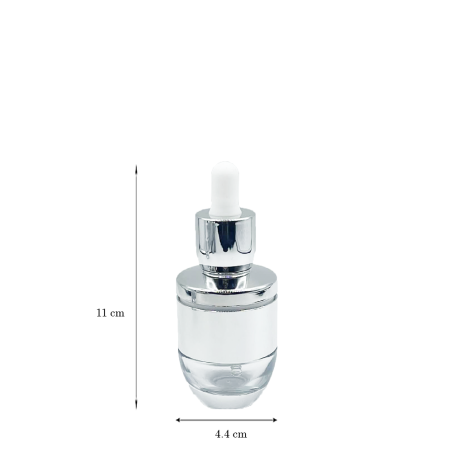 Jolene Glass Bottle Silver Dropper 30ml