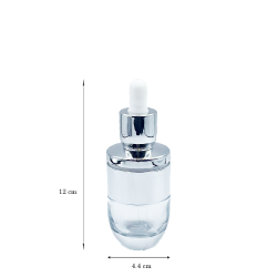 Jolene Glass Bottle Silver Dropper 50ml
