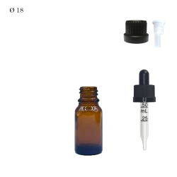 Φαρμακευτική Φιάλη Φ18 Καφέ 10 ml