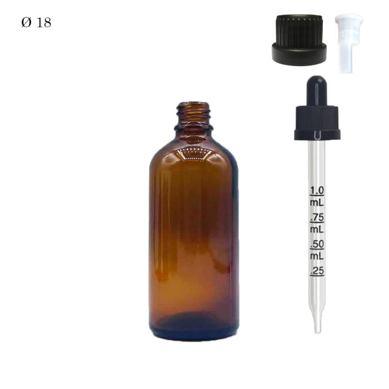 copy of Pharmaceutical glass vial F18 Brown 50 ml