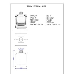 Prism 50 ml Spray Silver Hex Cap
