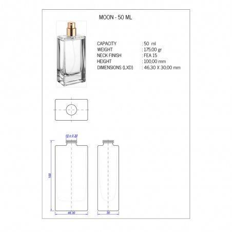 Moon 50 ml Spray Silver Hex Cap