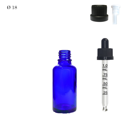 Φαρμακευτική Φιάλη Φ18 Μπλε 50 ml