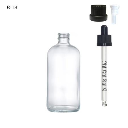 Φαρμακευτική Φιάλη Φ18 Διάφανη 100 ml