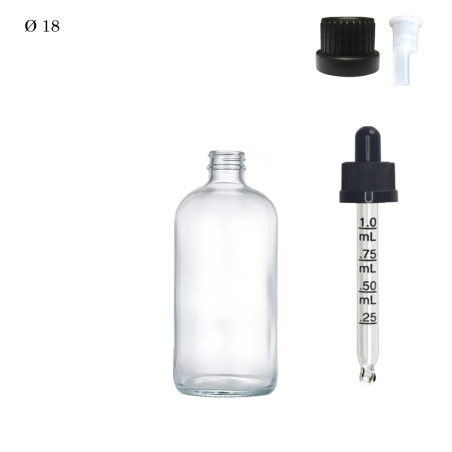 Φαρμακευτική Φιάλη Φ18 Διάφανη 50 ml