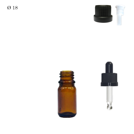 Φαρμακευτική Φιάλη Φ18 Καφέ 5 ml