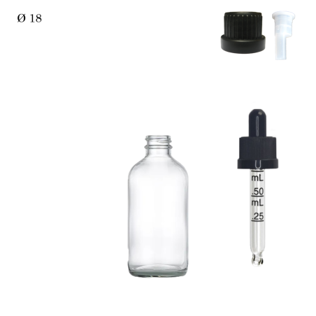 Pharmaceutical glass vial F18 Transparent 20 ml