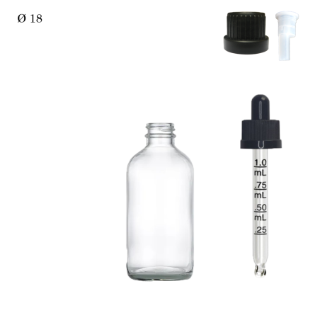 Φαρμακευτική Φιάλη Φ18 Διάφανη 30 ml