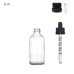 Pharmaceutical glass vial F18 Transparent 30 ml