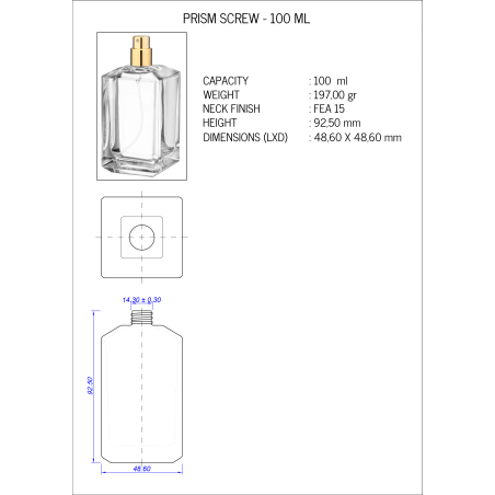 Prism 100 ml Σπρέι Amor Silver Καπάκι