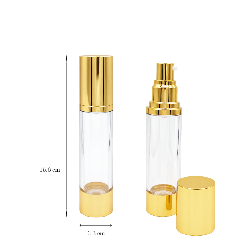 copy of Shiny Airless Transparent W Gold Cap 30 ml