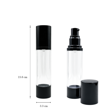copy of Shiny Airless Transparent W Silver Cap 50 ml