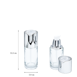 copy of Silver Rose Φιάλη Γυάλινη με Αντλία 40 ml