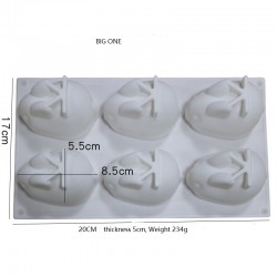Καλούπι σιλικόνης Λαγουδάκια 6πλο