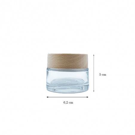 Γυάλινο Βάζο Licata Ξύλινο Καπάκι 50ml