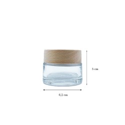 Licata Glass Jar Wooden Lid 50ml