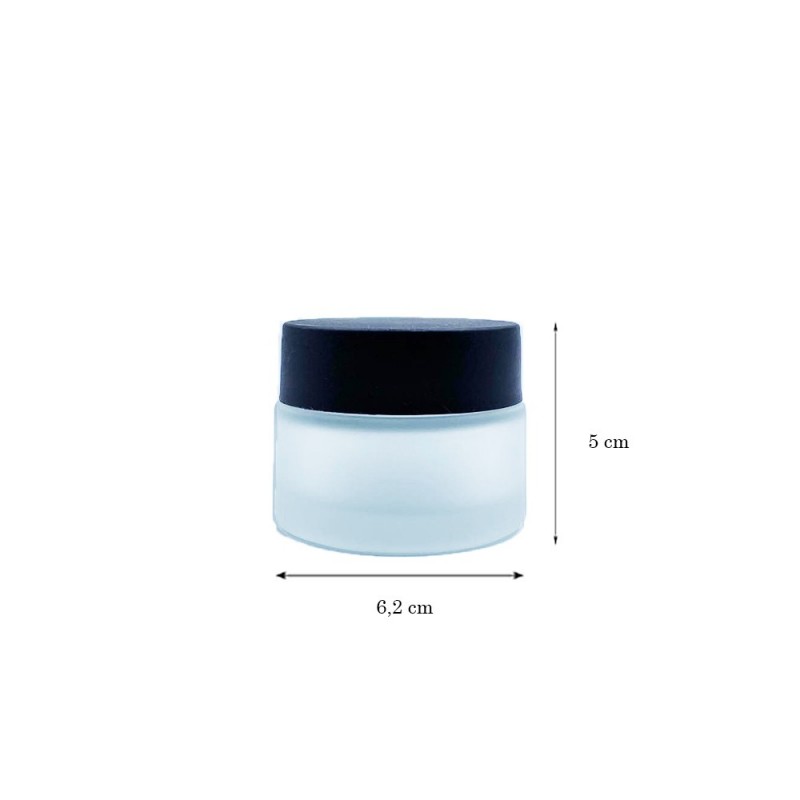 Γυάλινο Βάζο Ματ Licata Μαύρο Καπάκι 50ml