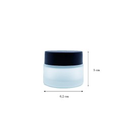 Γυάλινο Βάζο Ματ Licata Μαύρο Καπάκι 50ml
