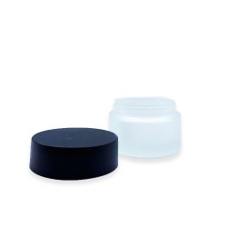 Γυάλινο Βάζο Ματ Licata Μαύρο Καπάκι 50ml