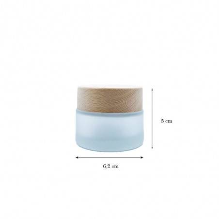 Γυάλινο Βάζο Ματ Licata Ξύλινο Καπάκι 50ml