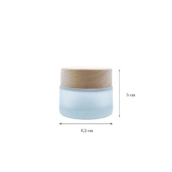 Γυάλινο Βάζο Ματ Licata Ξύλινο Καπάκι 50ml