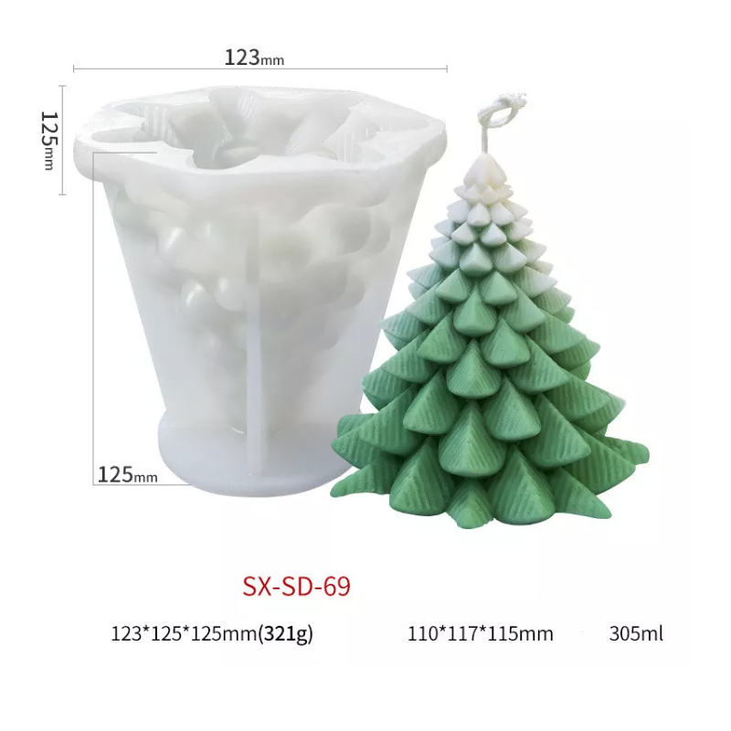 Silicone Mold Christmas Tree Single