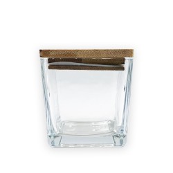 Βάζο για Κερί Διάφανο Τετράγωνο 300 ml
