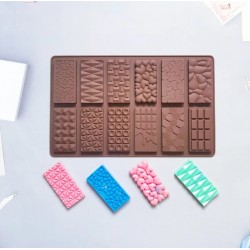 Silicone mold Decorative Various Chocolate bars 12